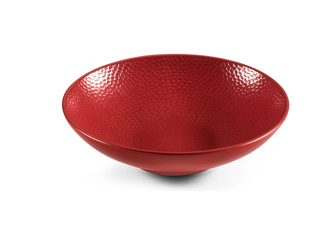 Stone Rouge - Assiette salade et pâtes 19 cm (lot de 6)
