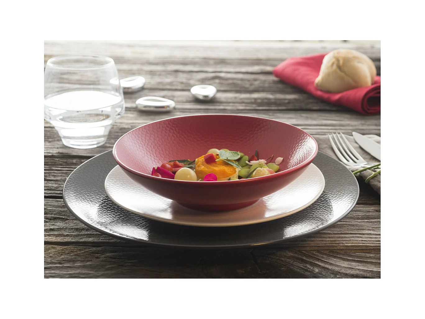 Salat- und Pastateller Stone Rouge 19 cm (Set von 6)