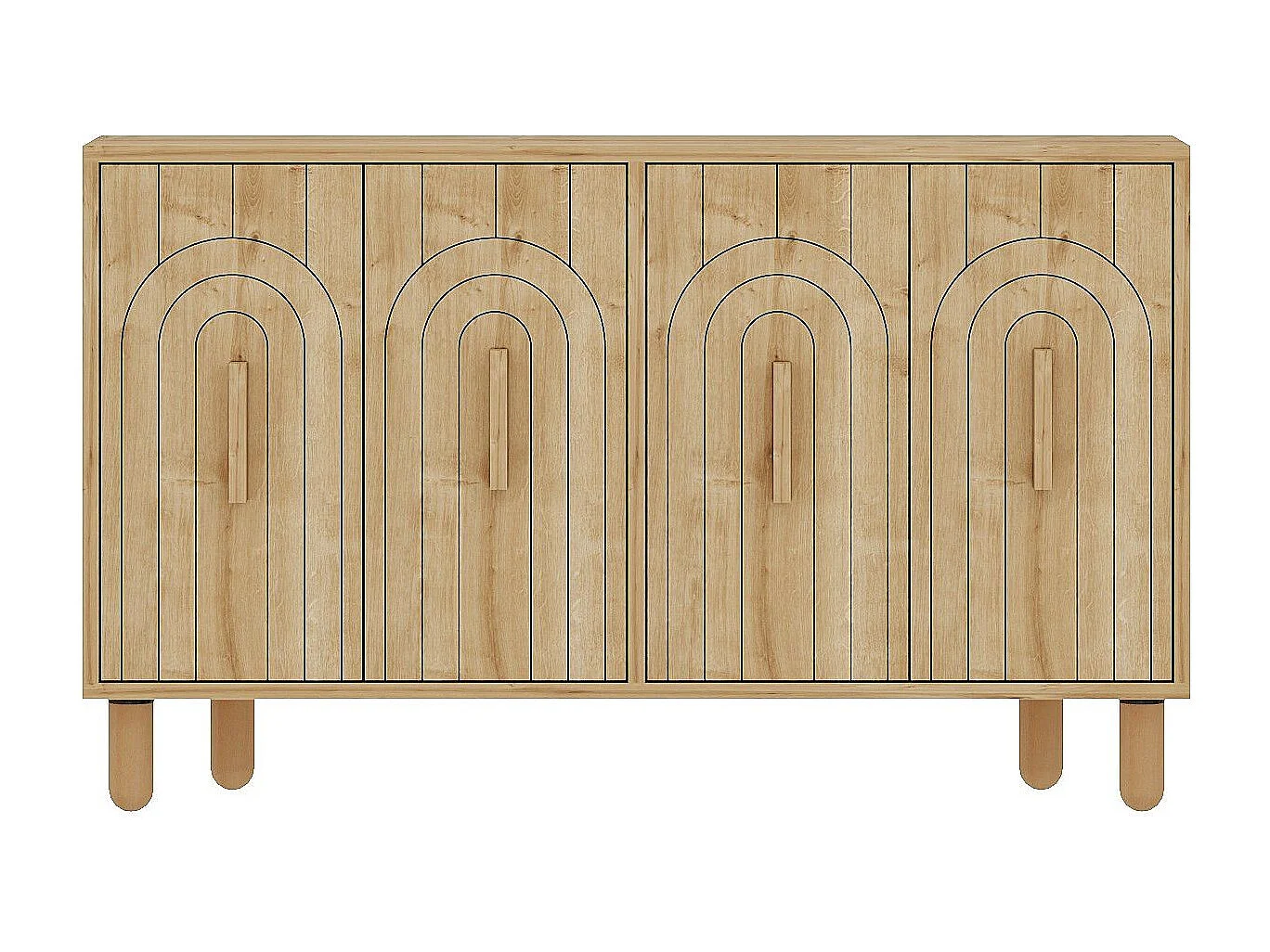 Aparador – 120 cm x 73.6 cm x 29.6 cm – Carvalho Saphire – Painel de partículas com revestimento em melamina