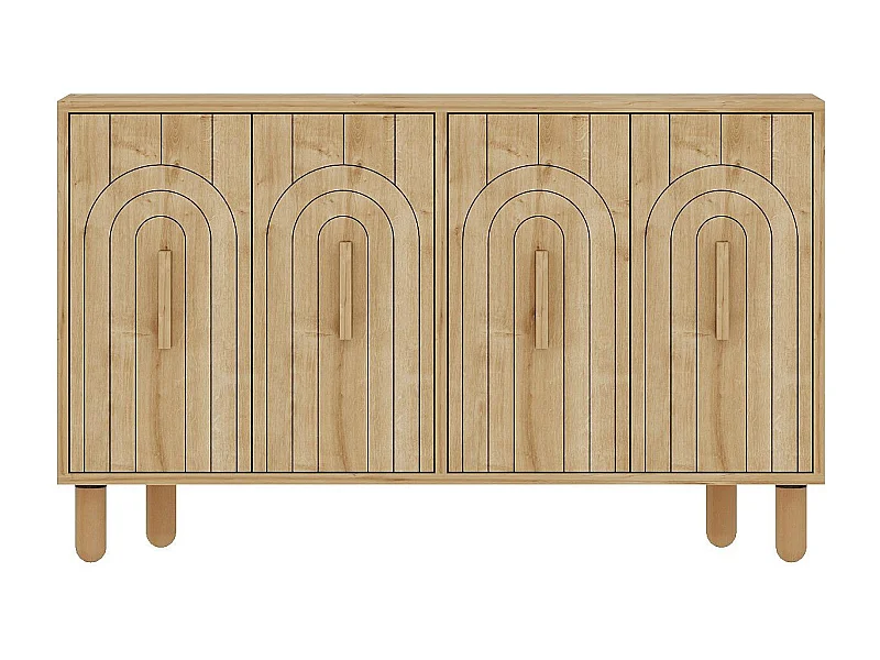 Aparador – 120 cm x 73.6 cm x 29.6 cm – Carvalho Saphire – Painel de partículas com revestimento em melamina