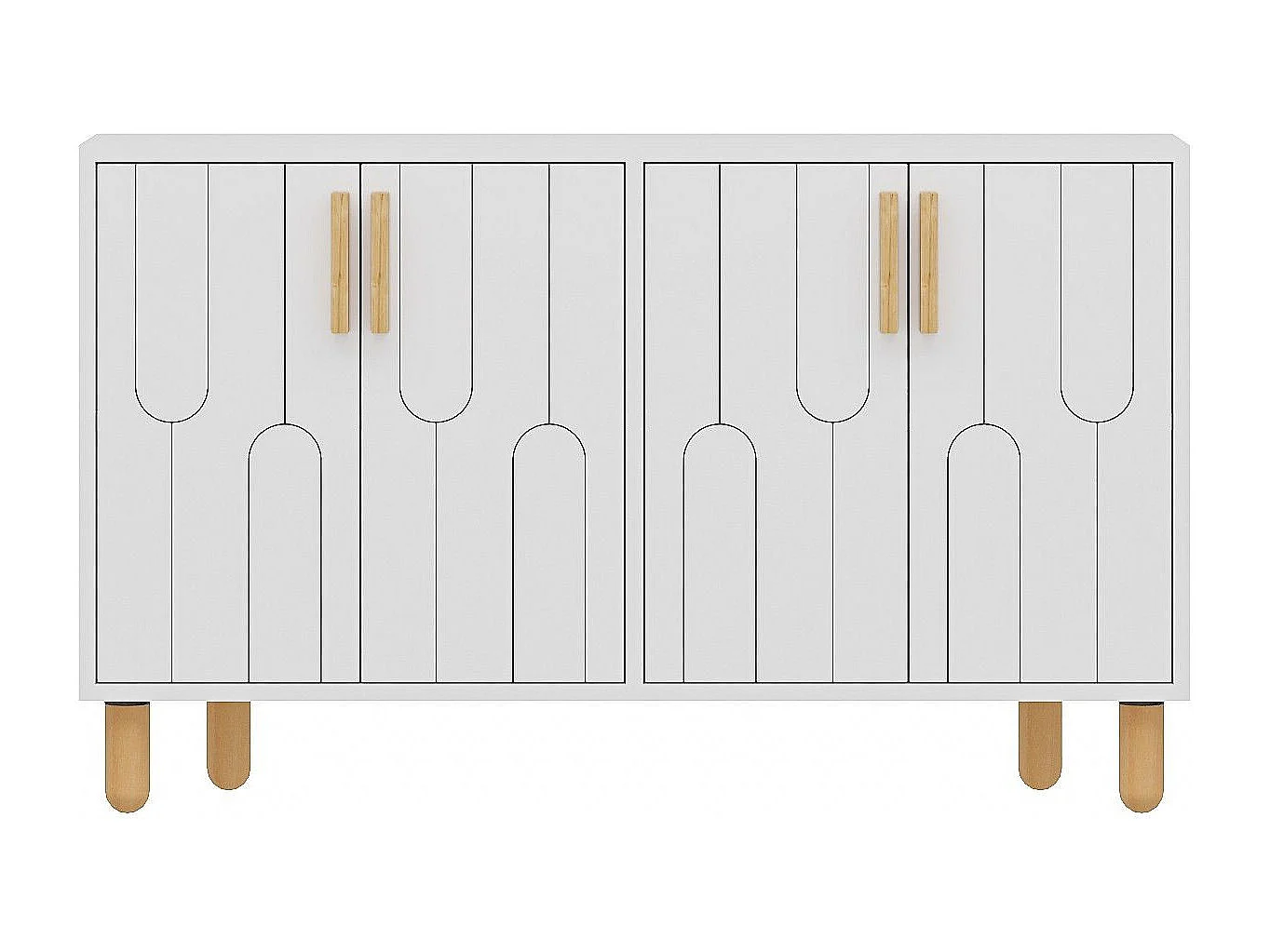 Aparador – 120 cm x 73,6 cm x 29,6 cm – Blanco – Tablero de partículas