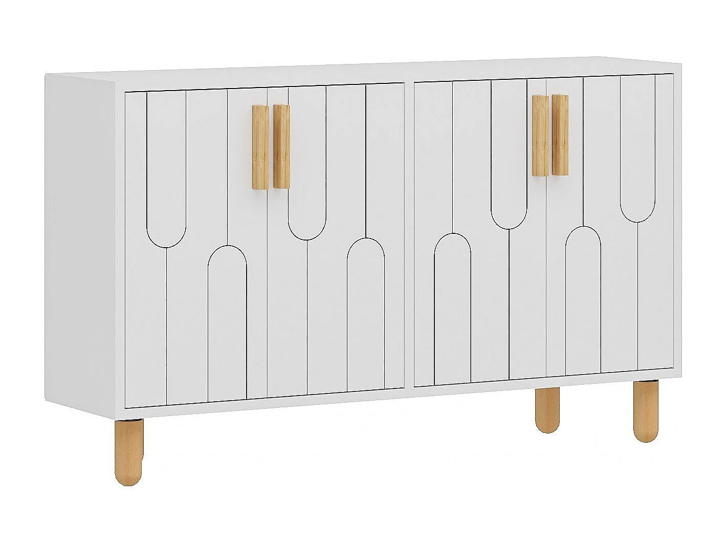 Aparador – 120 cm x 73,6 cm x 29,6 cm – Blanco – Tablero de partículas