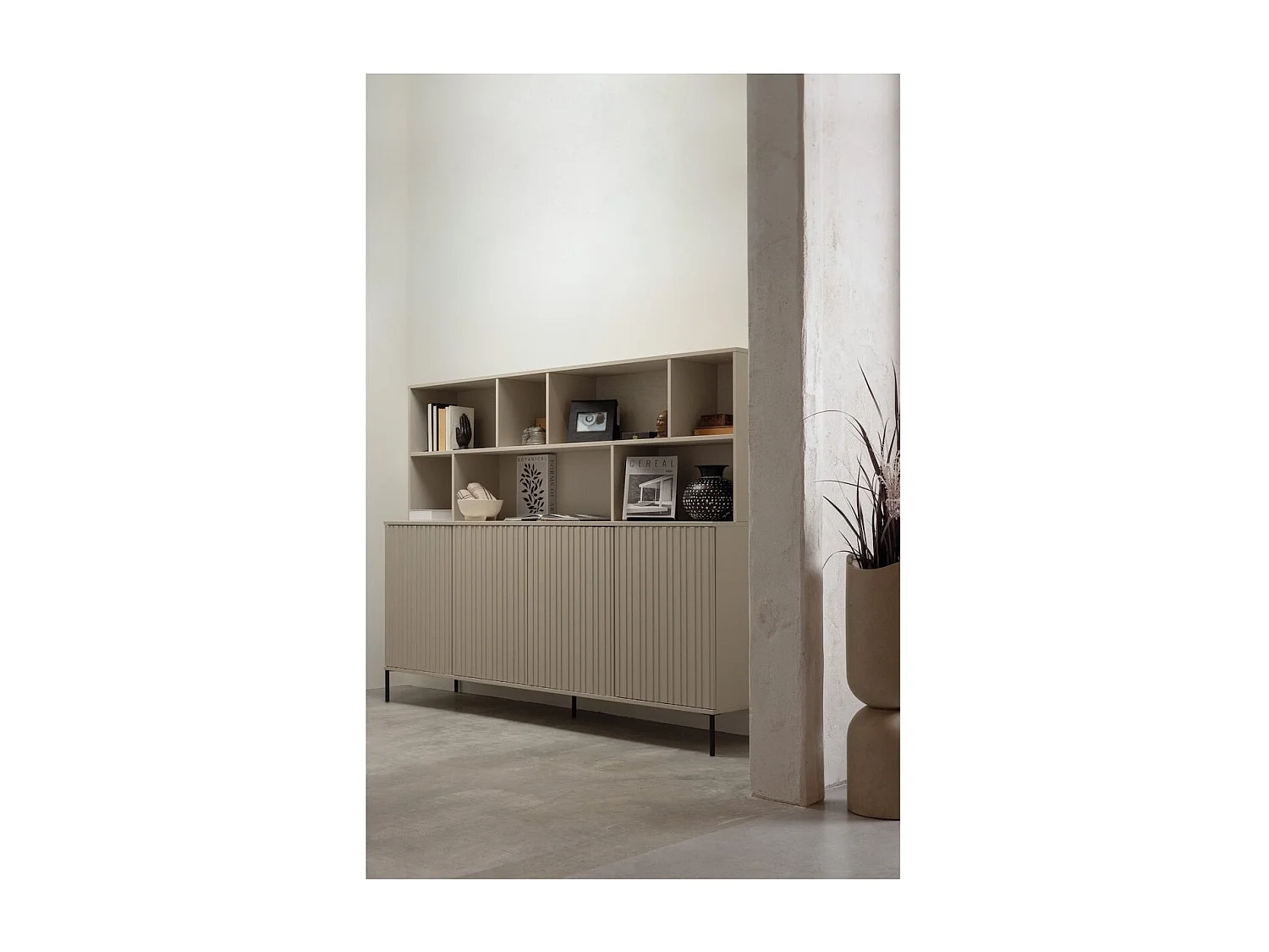 INCISIONE - Credenza in legno di pino grigio L200