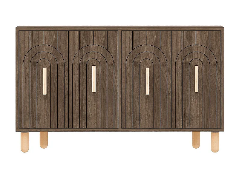 Aparador – 120 cm x 73,6 cm x 29,6 cm – Nogueira – Painéis de partículas revestidos a melamina