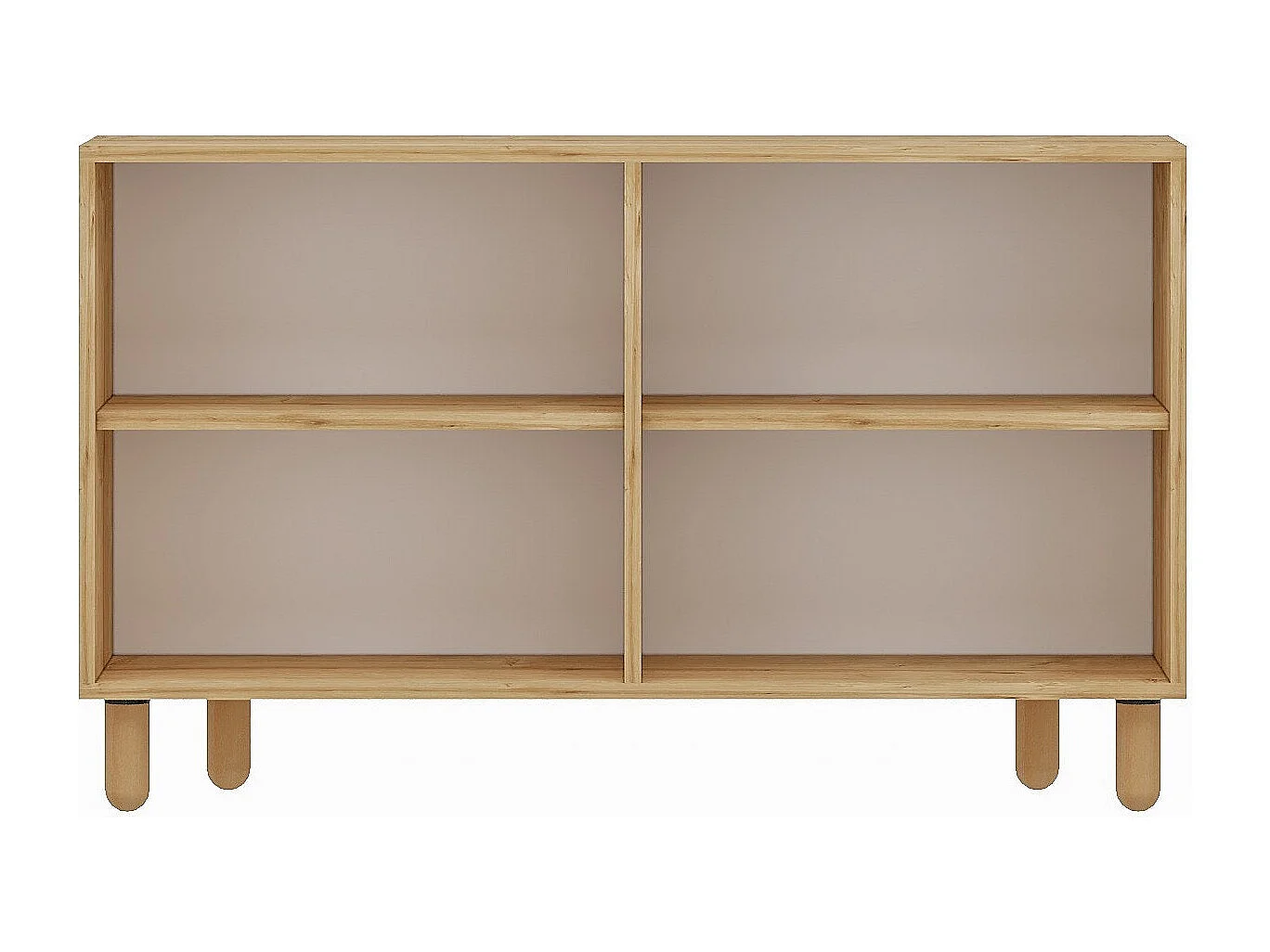 Buffet design 4 portes battantes Serka L120cm Chêne clair