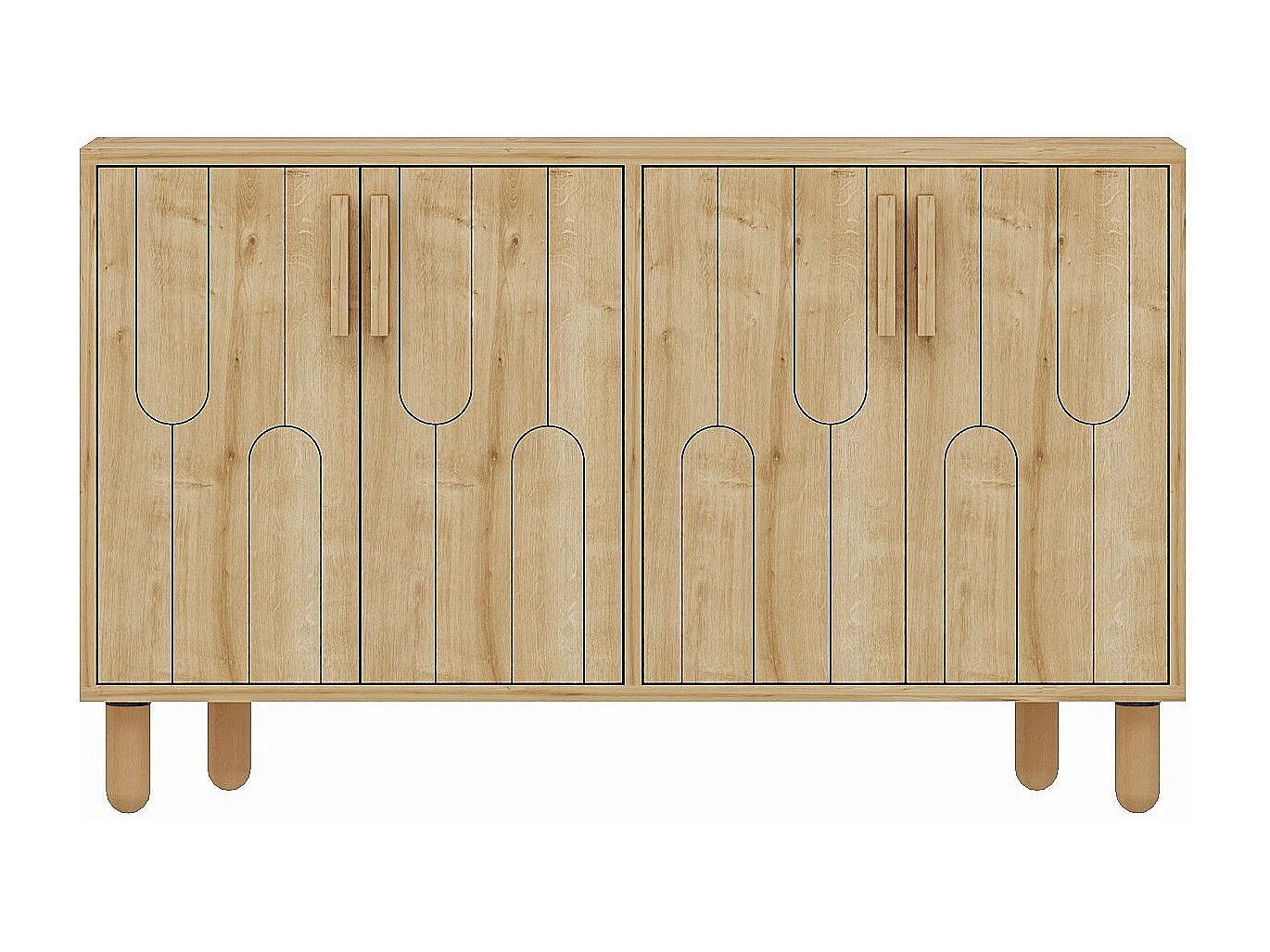 Aparador – 120 cm x 73.6 cm x 29.6 cm – Carvalho Saphire – Painel de partículas revestido a melamina