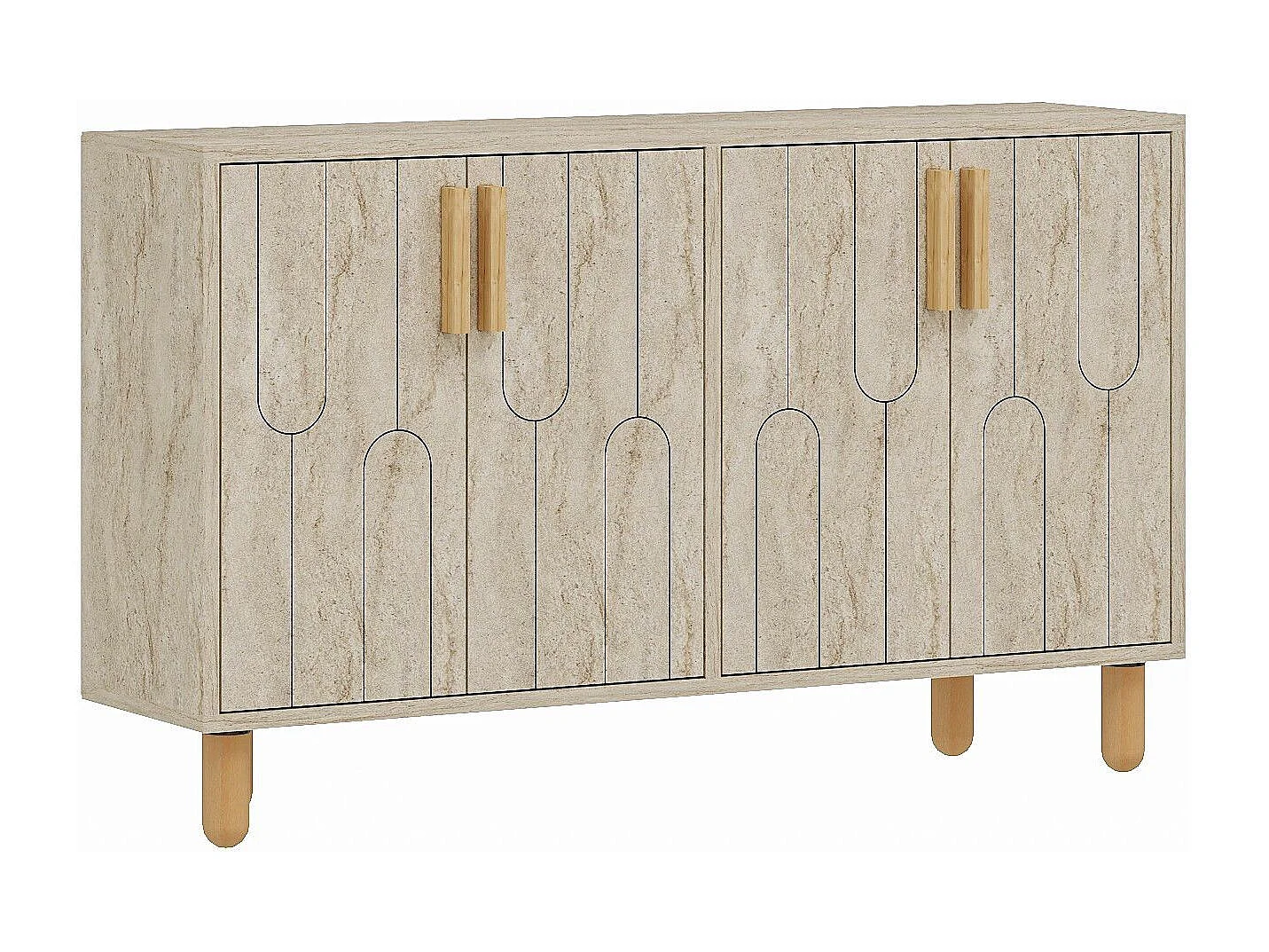 Aparador – 120cm x 73,6cm x 29,6cm – Travertino – MDF
