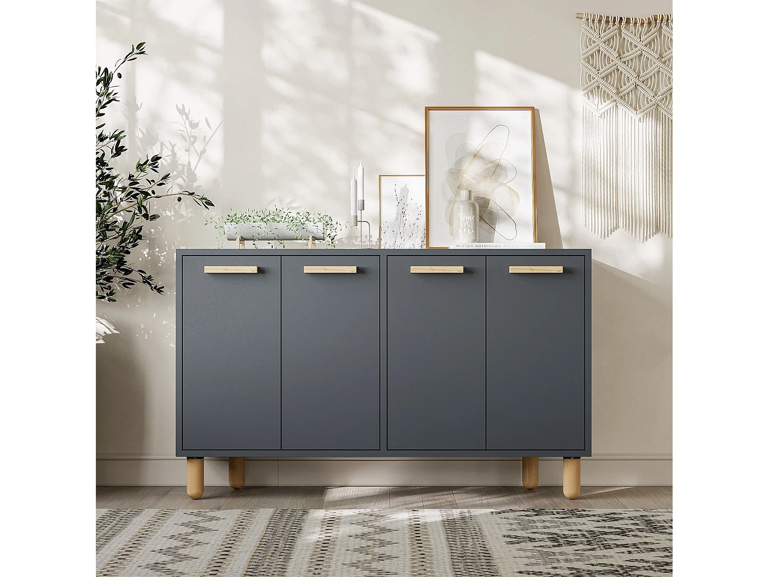 Aparador – 120 cm – Antracite – Painel de Partículas