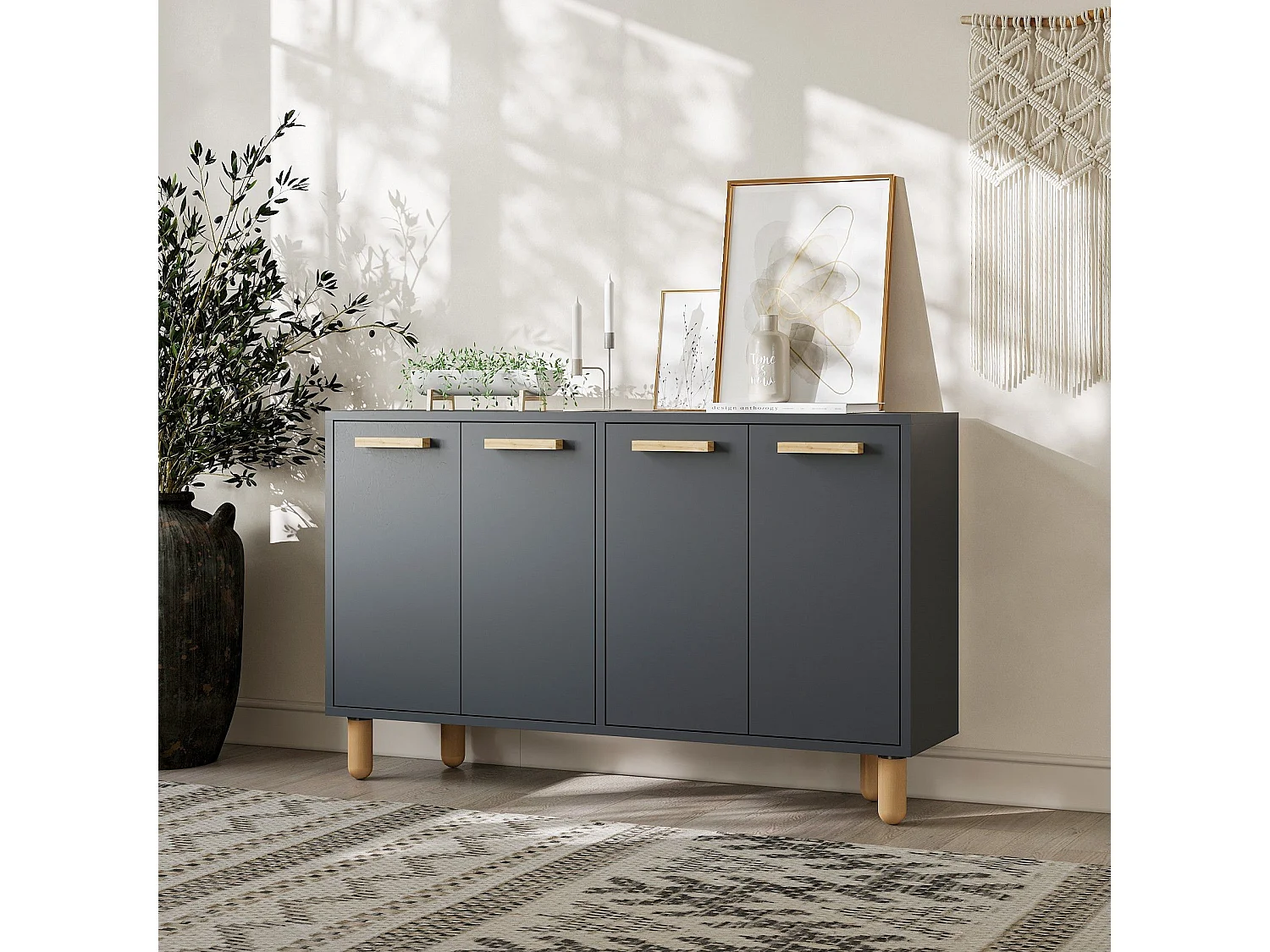 Aparador – 120 cm – Antracite – Painel de Partículas