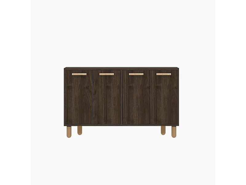 Buffet design 4 portes battantes Henri L120cm Bois foncé