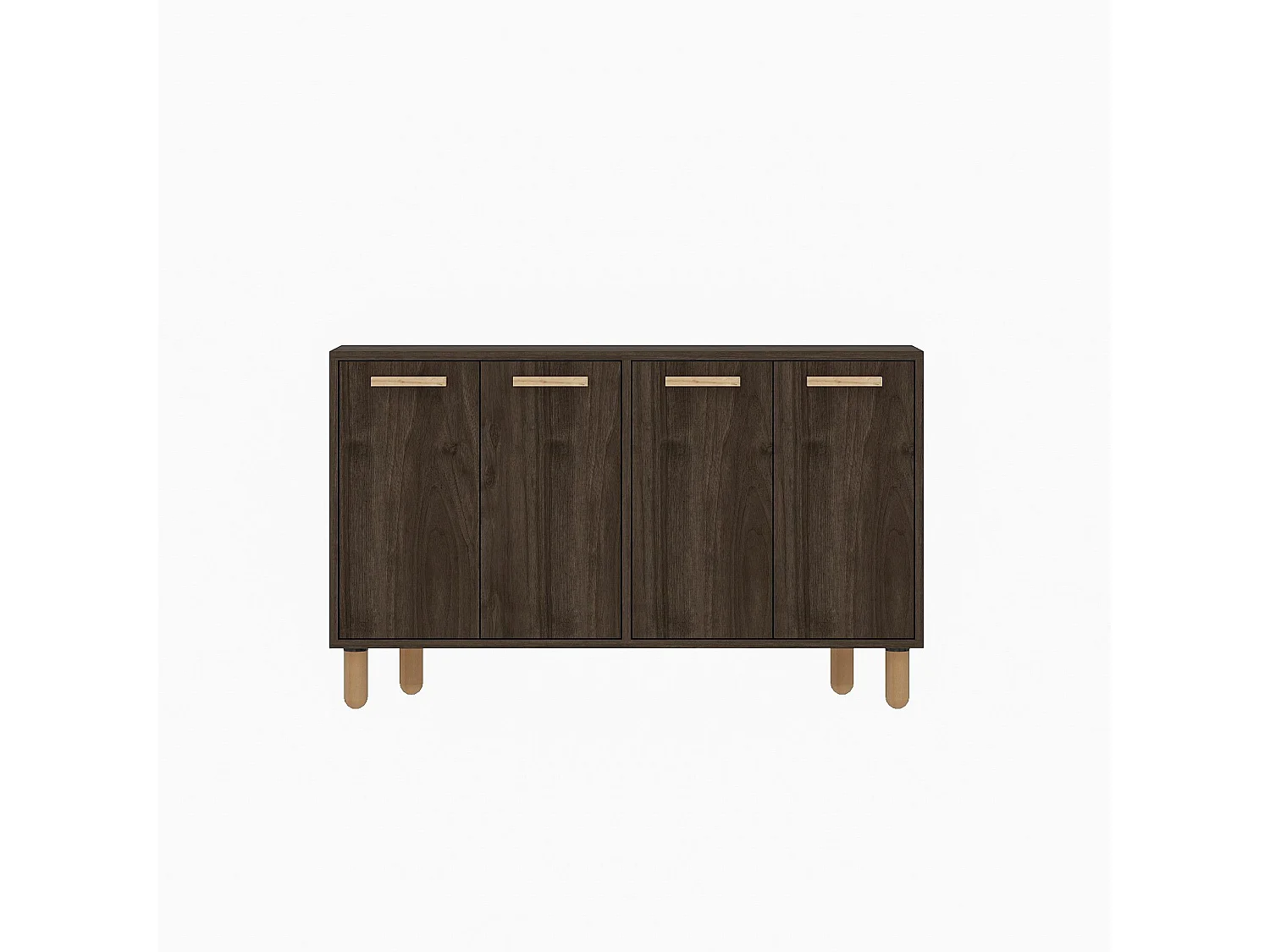 Buffet design 4 portes battantes Henri L120cm Bois foncé