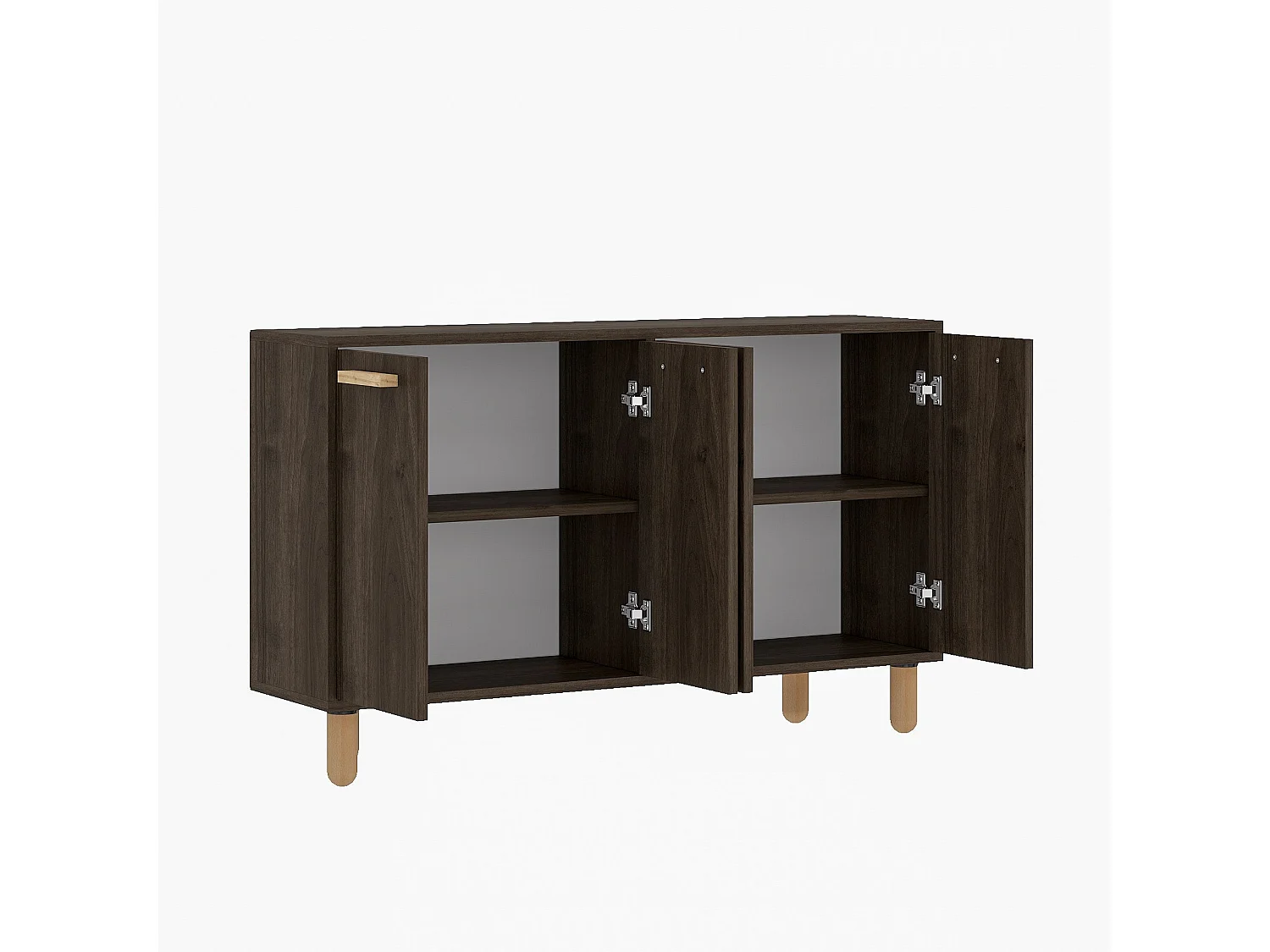 Buffet design 4 portes battantes Henri L120cm Bois foncé