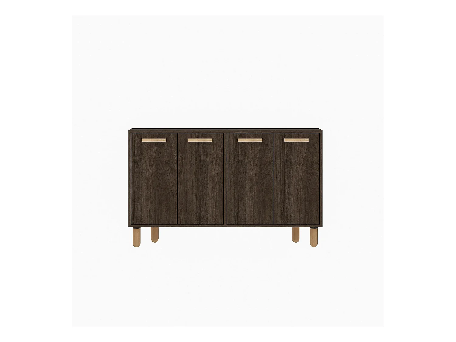 Buffet design 4 portes battantes Henri L120cm Bois foncé