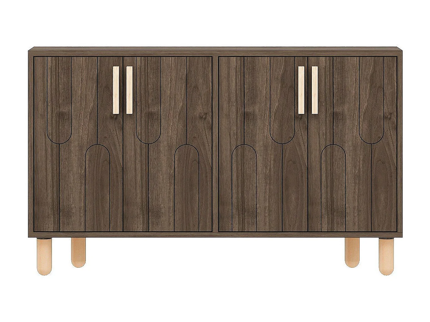 Aparador – 120 cm x 73,6 cm x 29,6 cm – Nogal – Tablero de partículas recubierto de melamina