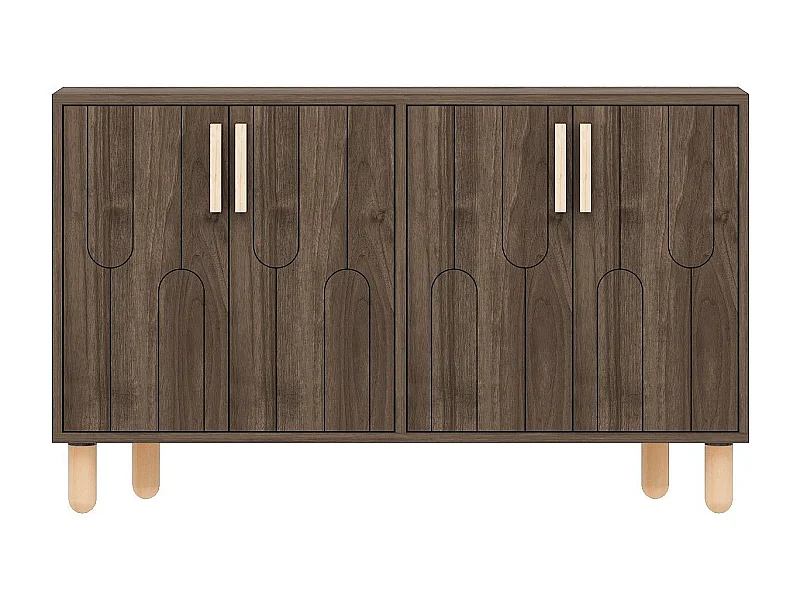 Aparador – 120 cm x 73,6 cm x 29,6 cm – Nogueira – Painel de partículas revestido a melamina