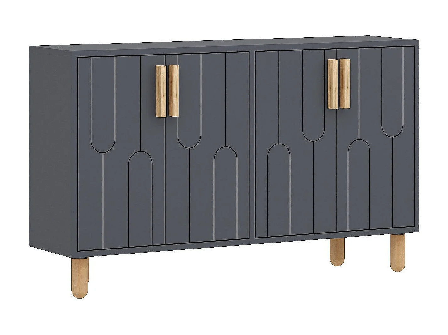 Aparador – 120 cm – Antracite – Painéis de partículas revestidos a melamina