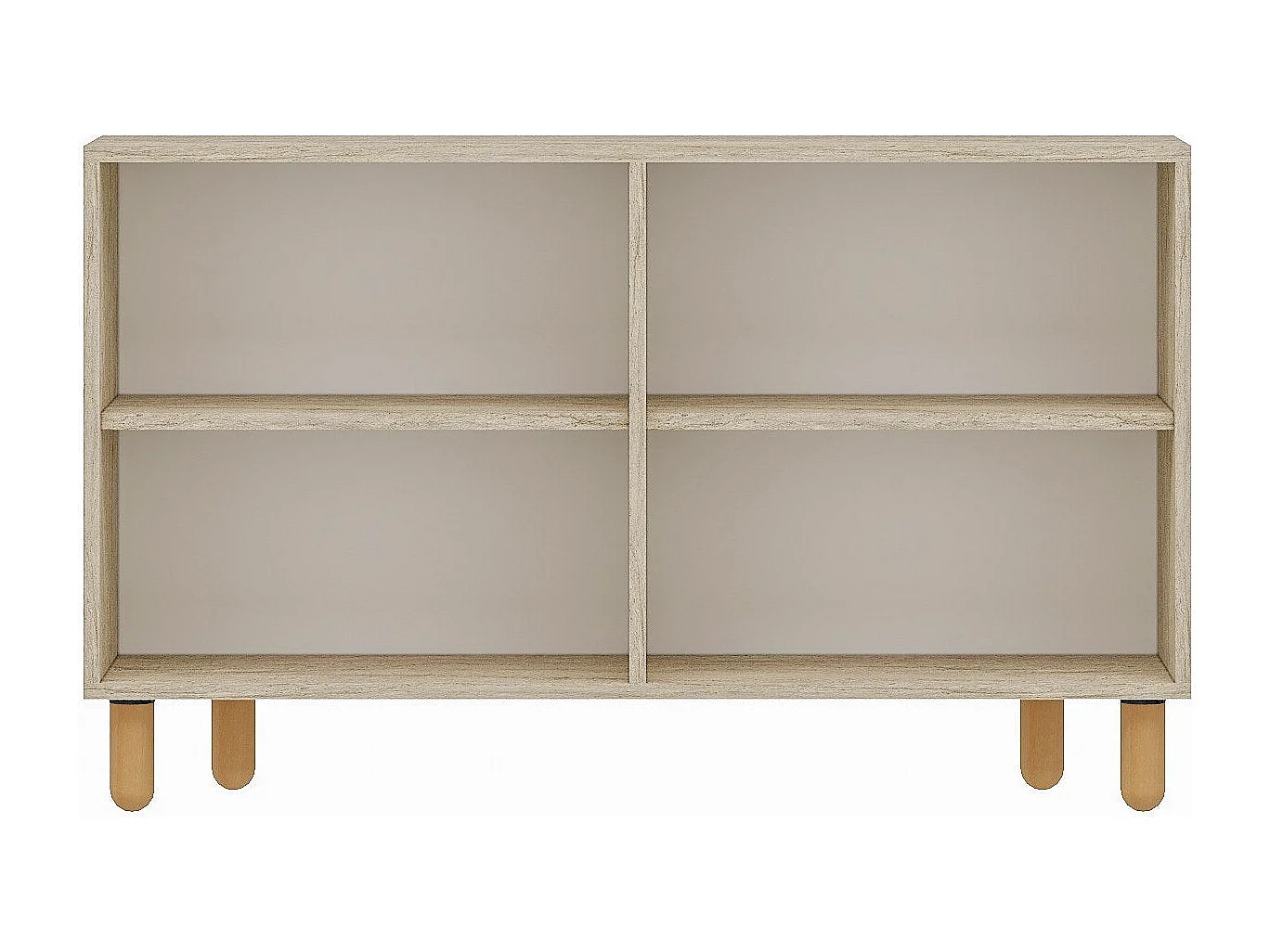 Buffet design 4 portes battantes Cerka L120cm Effet travertin beige