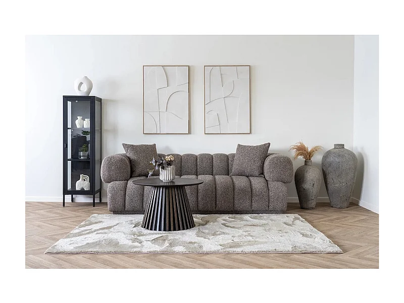 AURORA - 3-Sitzer-Sofa aus braunem Stoff L226