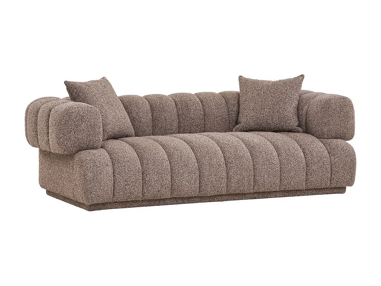 AURORA - 3-Sitzer-Sofa aus braunem Stoff L226
