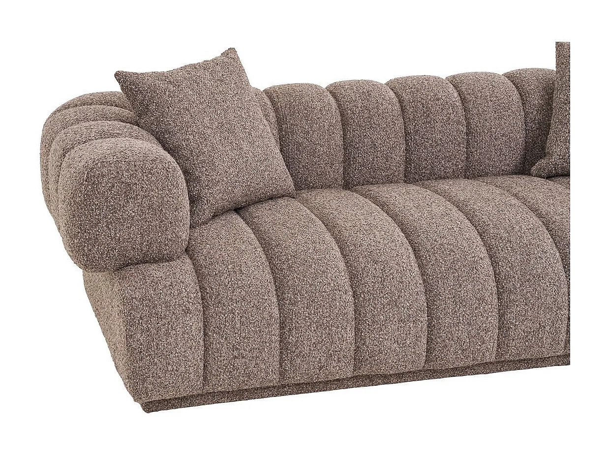 AURORA - 3-Sitzer-Sofa aus braunem Stoff L226