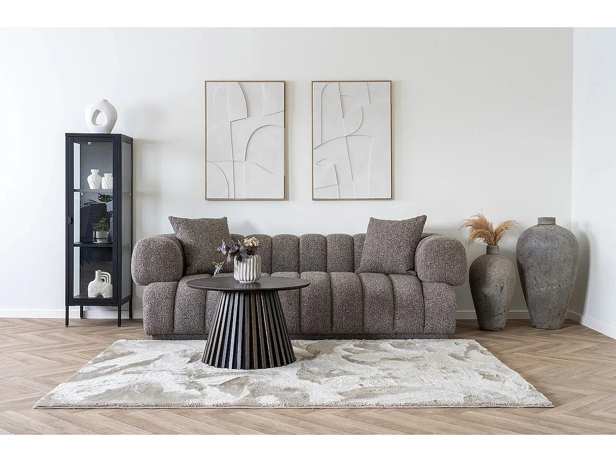 AURORA - 3-Sitzer-Sofa aus braunem Stoff L226