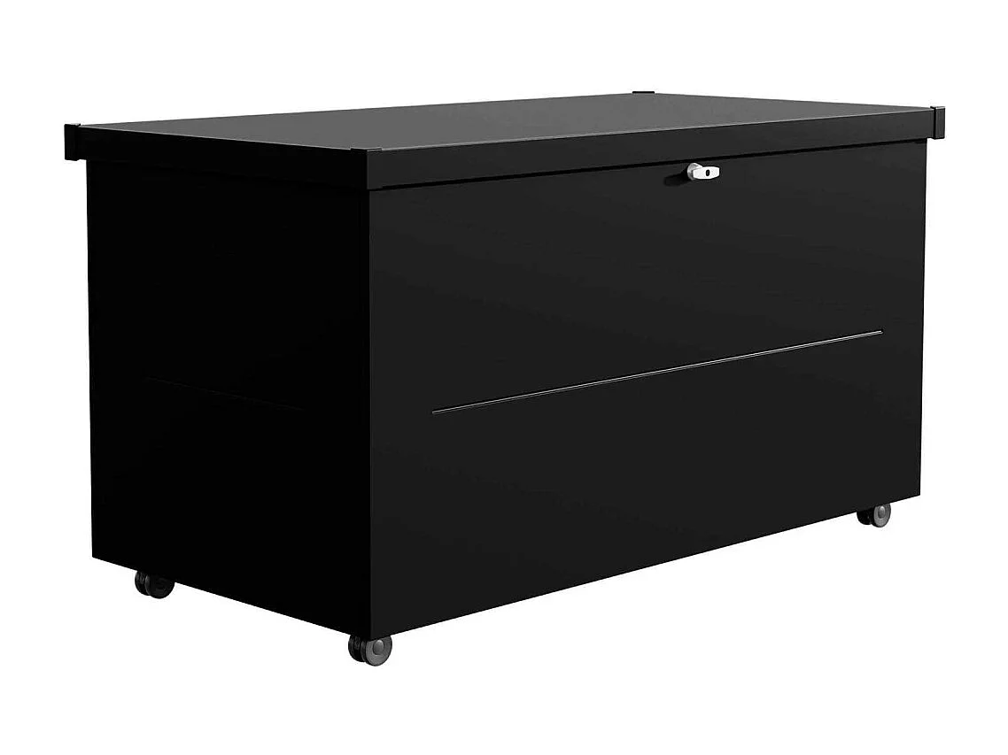 Malle de rangement en acier noir Nevio 160 cm