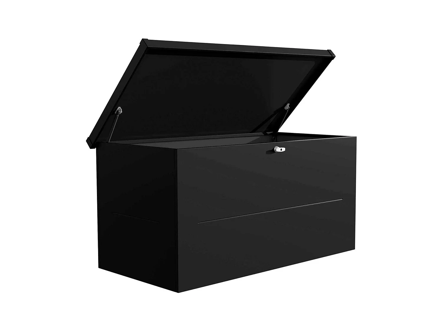 Malle de rangement en acier noir Nevio 160 cm