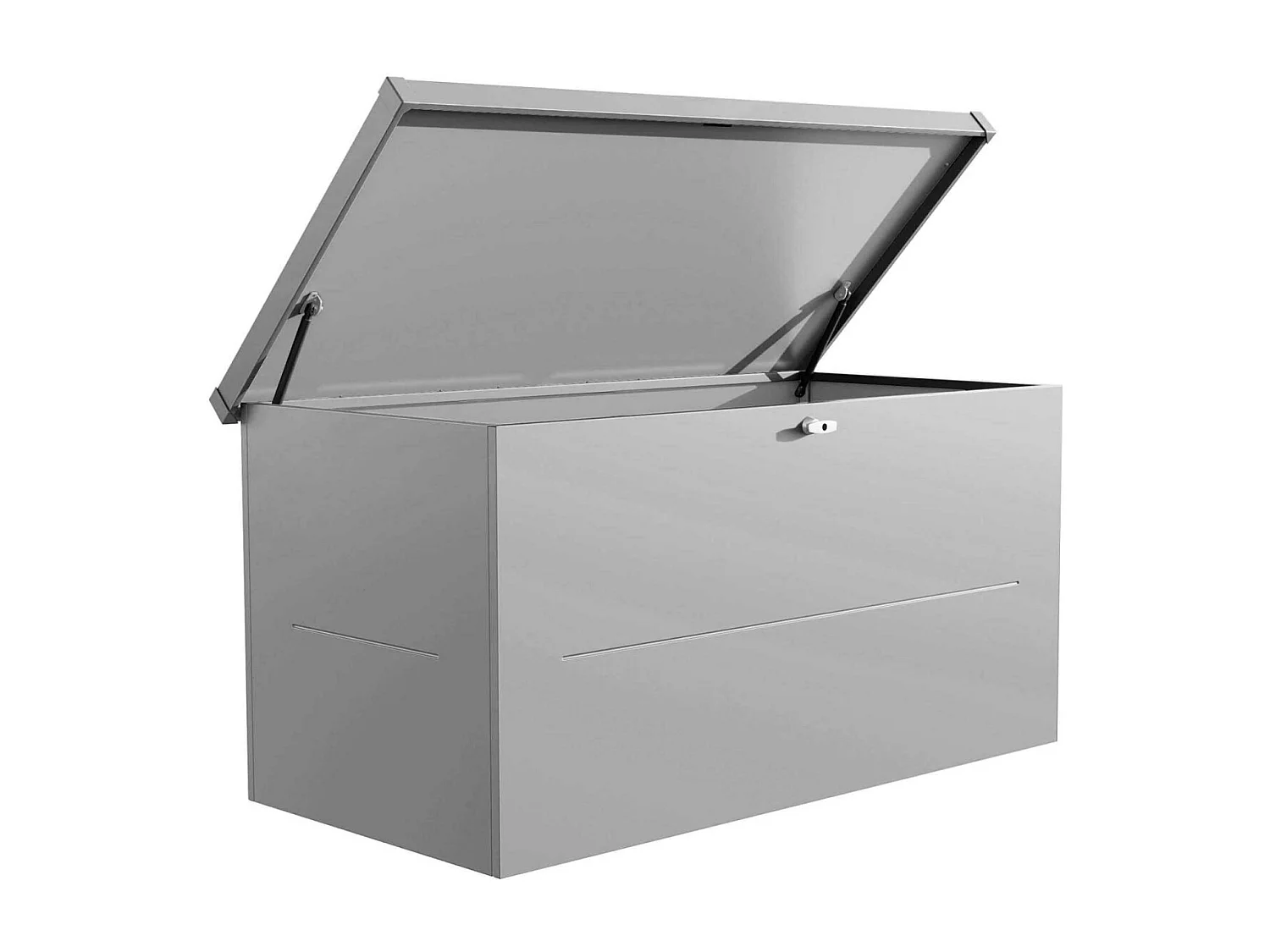 Malle de rangement en acier gris Nevio 160 cm