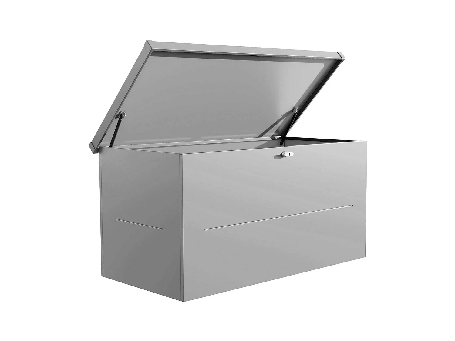Malle de rangement en acier gris Nevio 160 cm