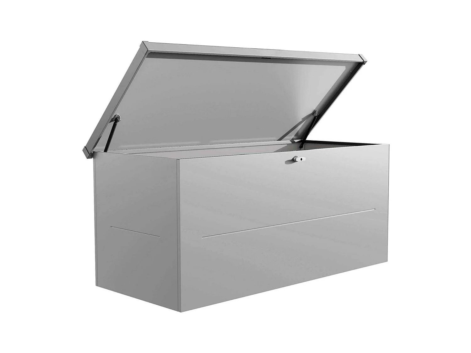 Malle de rangement en acier gris Nevio 180 cm