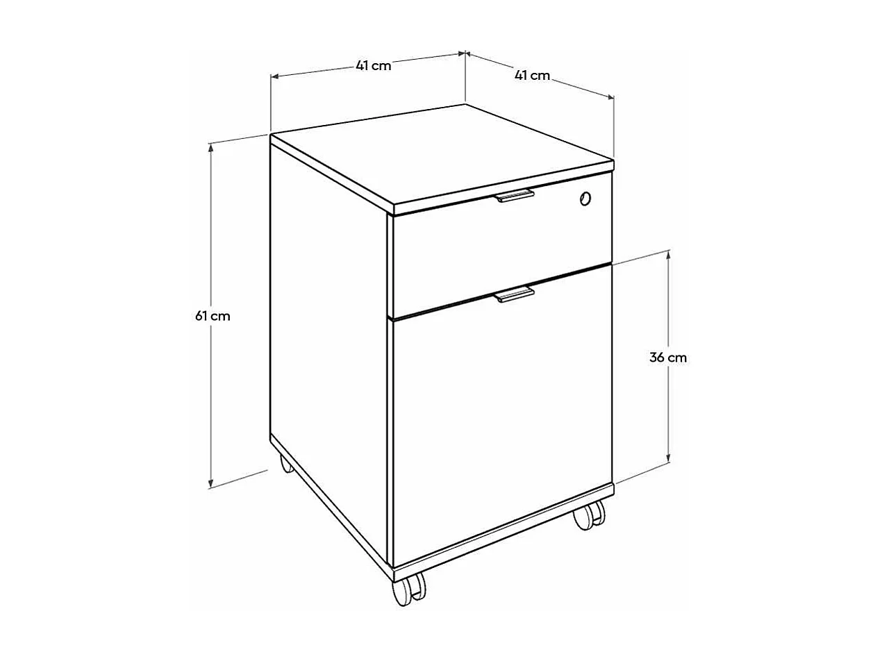 Caisson de rangement sur roulettes Ria