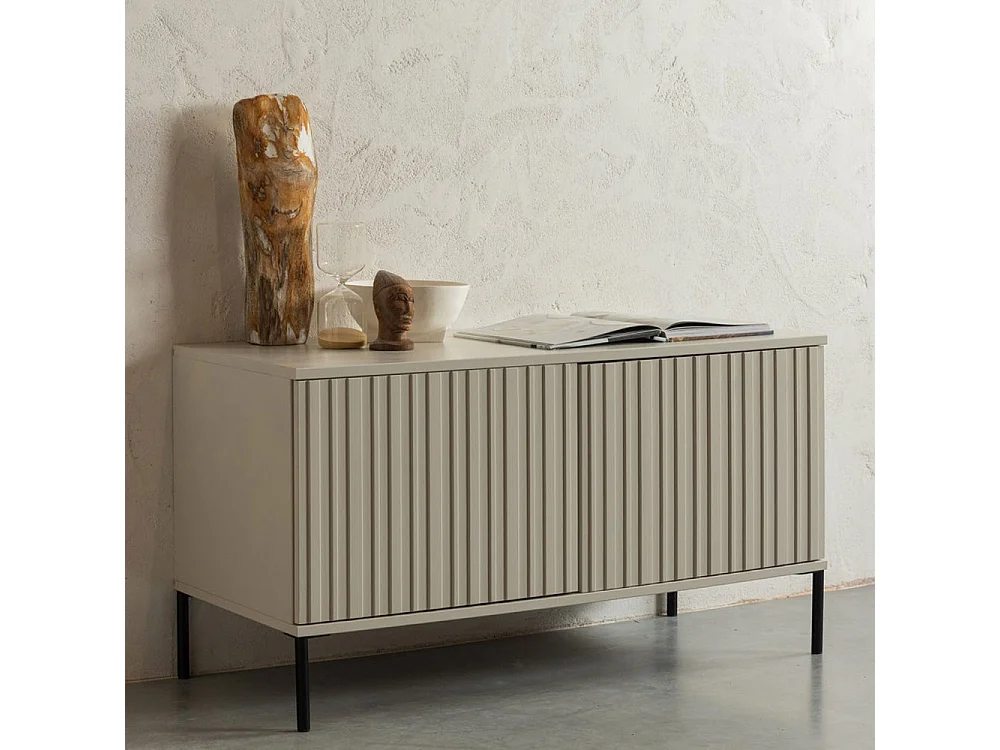 GRAVURE - TV-Möbel aus grauem Kiefernholz L100