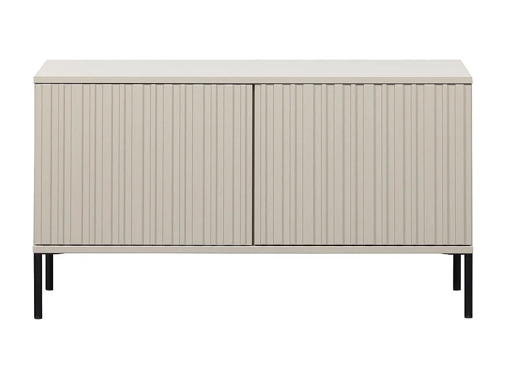 New Gravure - Meuble TV 2 portes en bois L100cm - Beige