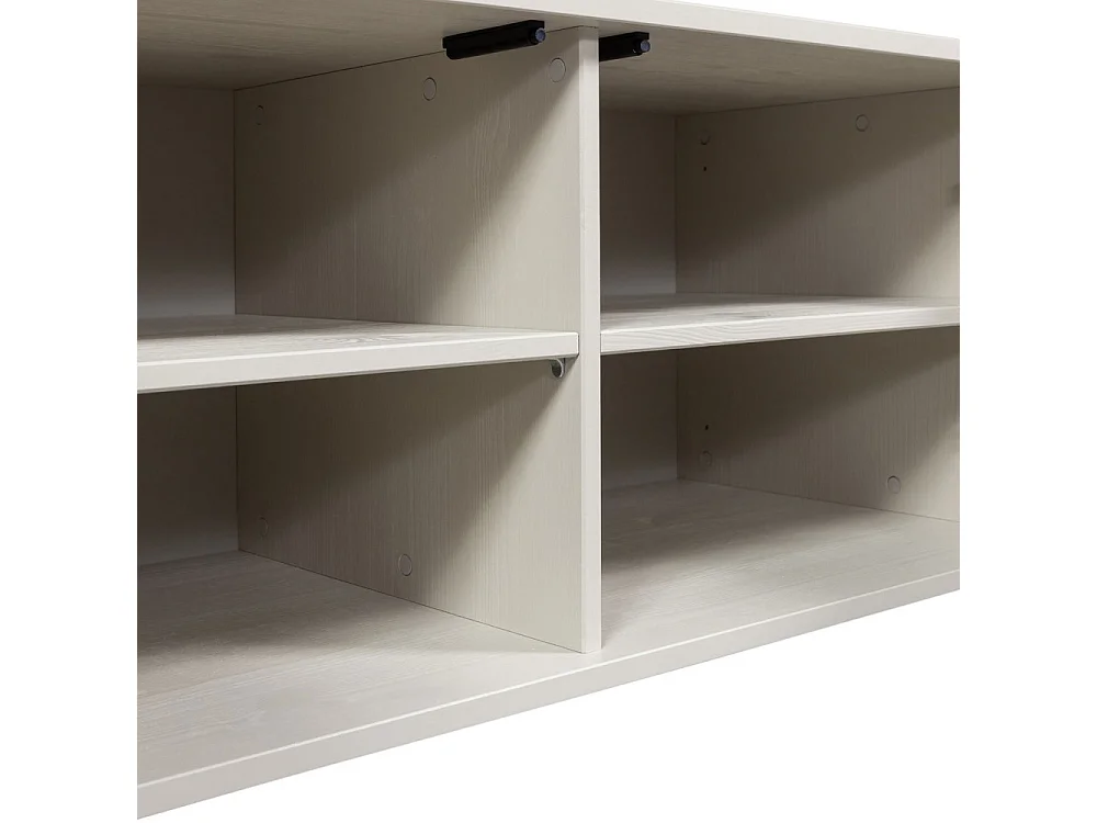 New Gravure - Meuble TV 2 portes en bois L100cm - Beige