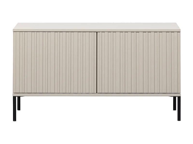 New Gravure - Meuble TV 2 portes en bois L100cm - Beige