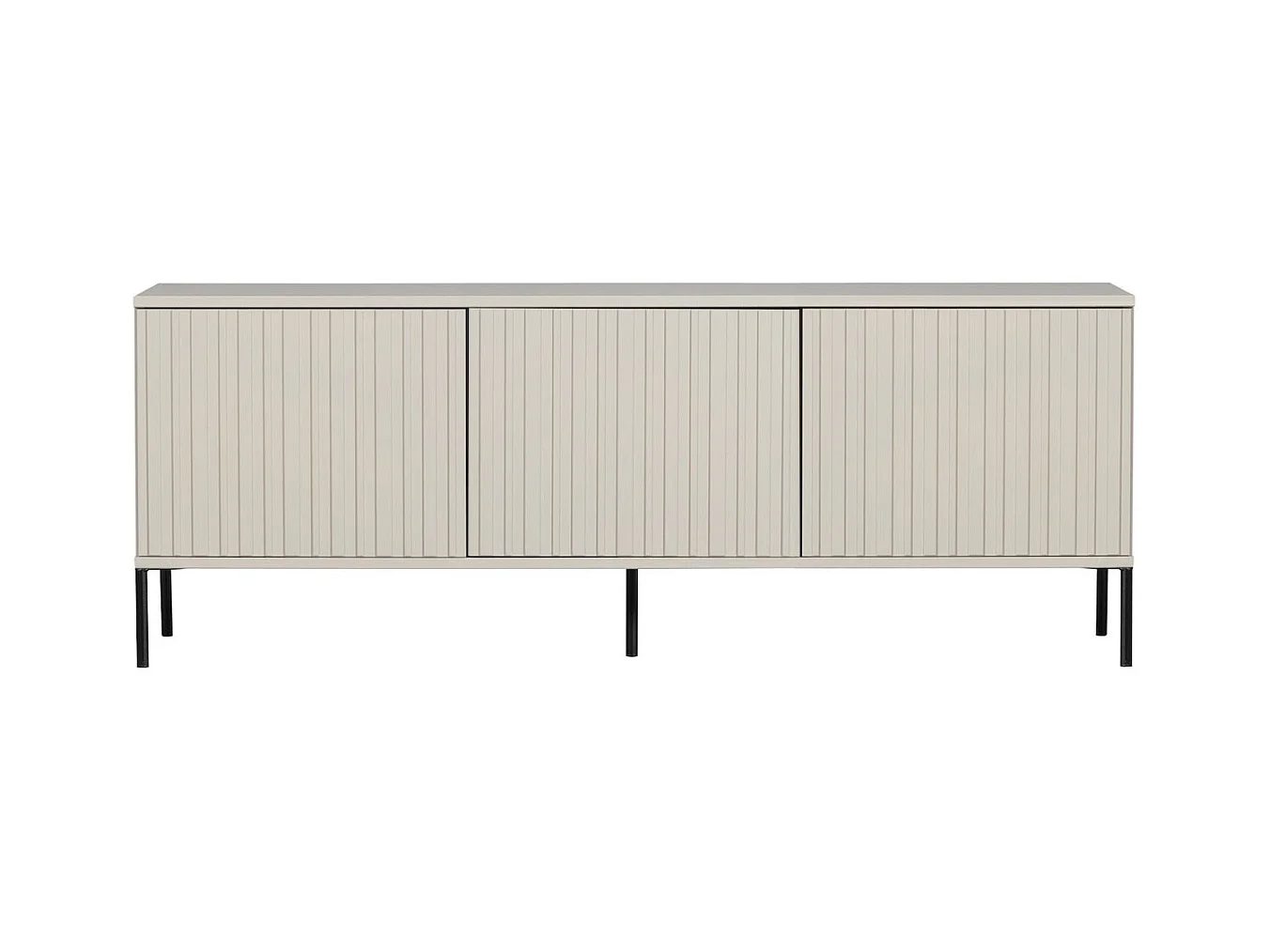 GRAVURE - Meuble TV en bois de pin gris perle L150