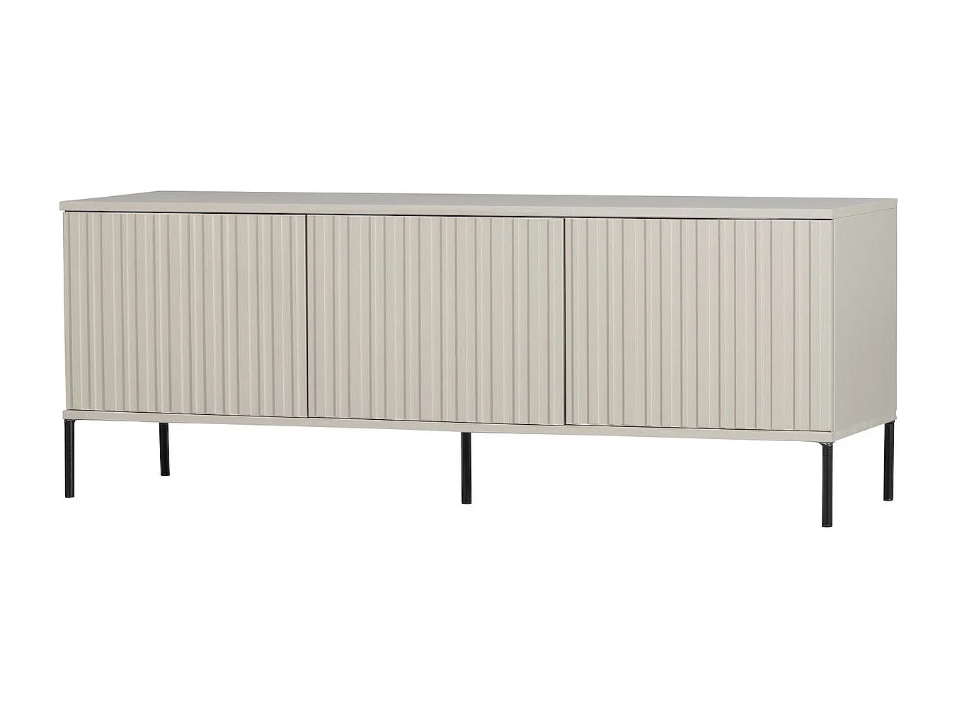 GRAVURE - Meuble TV en bois de pin gris perle L150