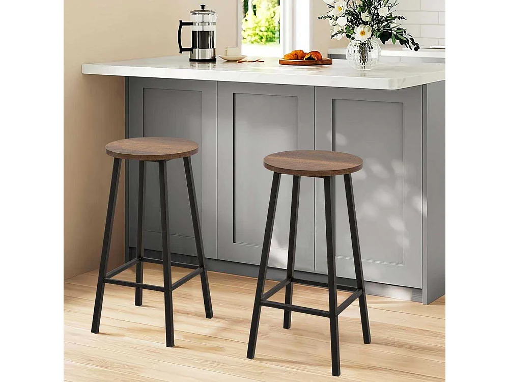 Taboret de bar en aggloméré et métal Mola