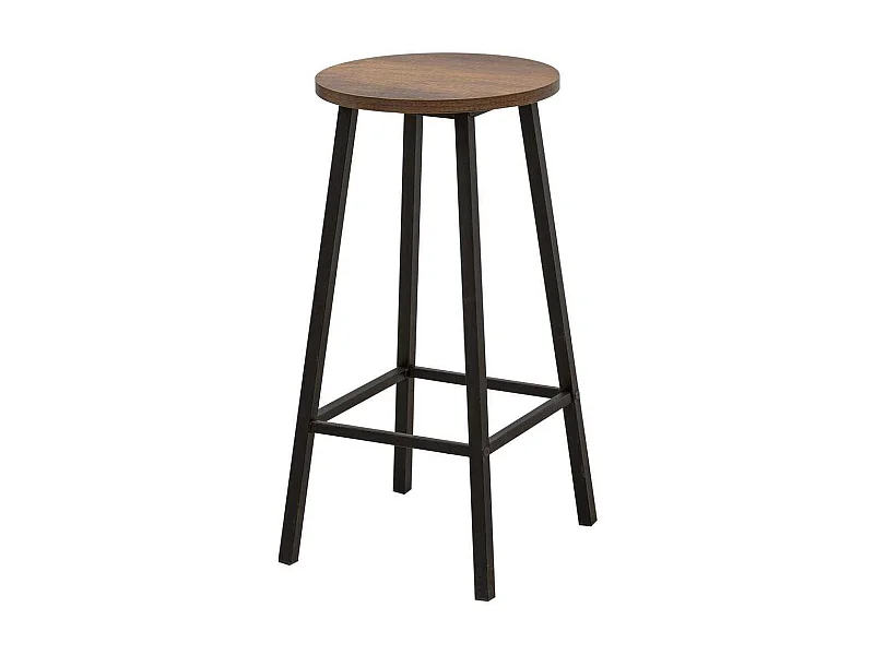 Taboret de bar en aggloméré et métal Mola