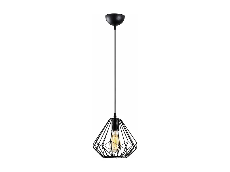 Suspension filaire diamant Vivian D23cm Métal Noir