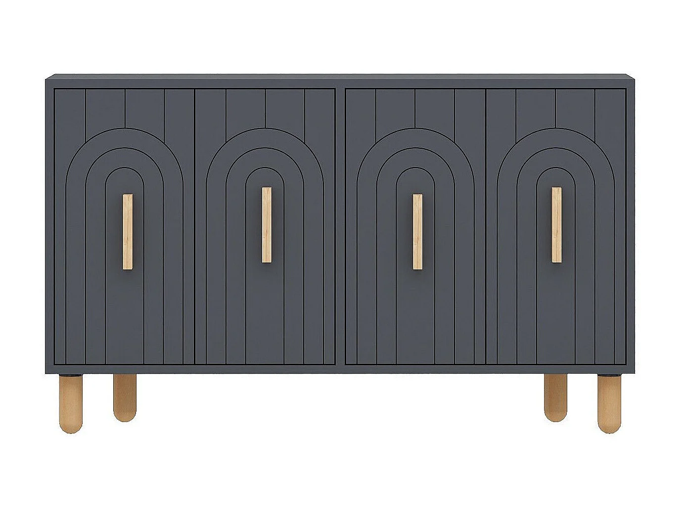 Aparador – 120 cm – Antracite – Painel de partículas com revestimento a melamina