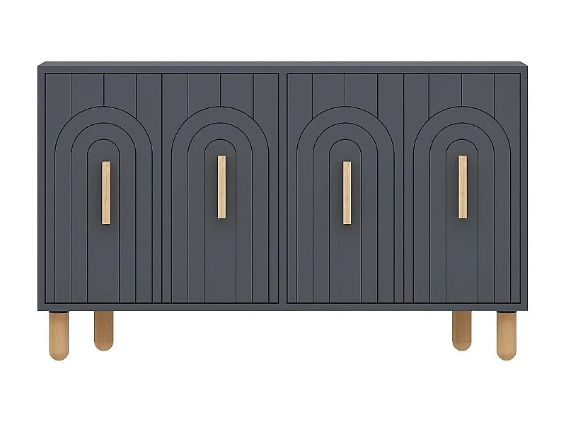 Aparador – 120 cm – Antracite – Painel de partículas com revestimento a melamina