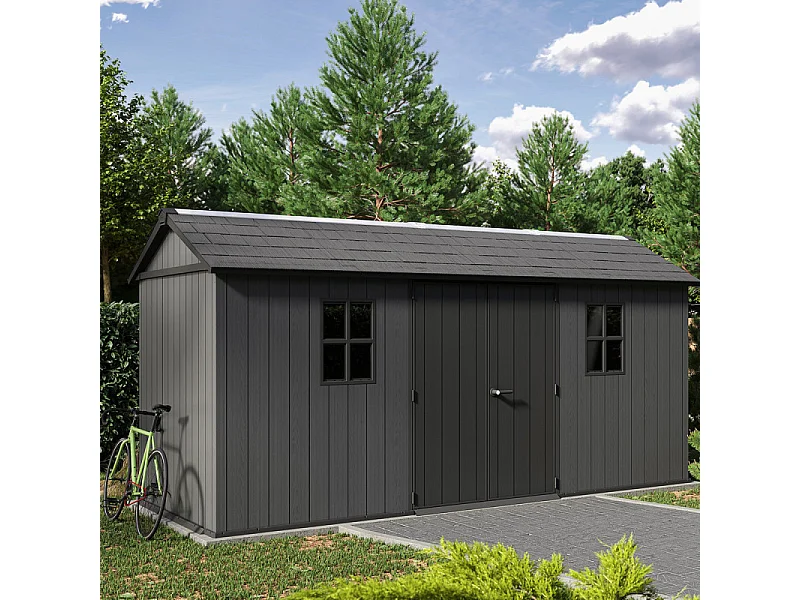 Casetta da giardino NEWTON PLUS 1575 - 10 m² - Grigio