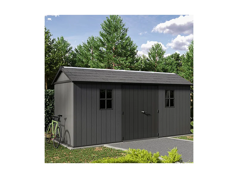 Casetta da giardino NEWTON PLUS 1575 - 10 m² - Grigio
