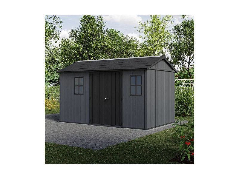 Casetta da giardino NEWTON PLUS 1375 - 8,6 m² - Grigio