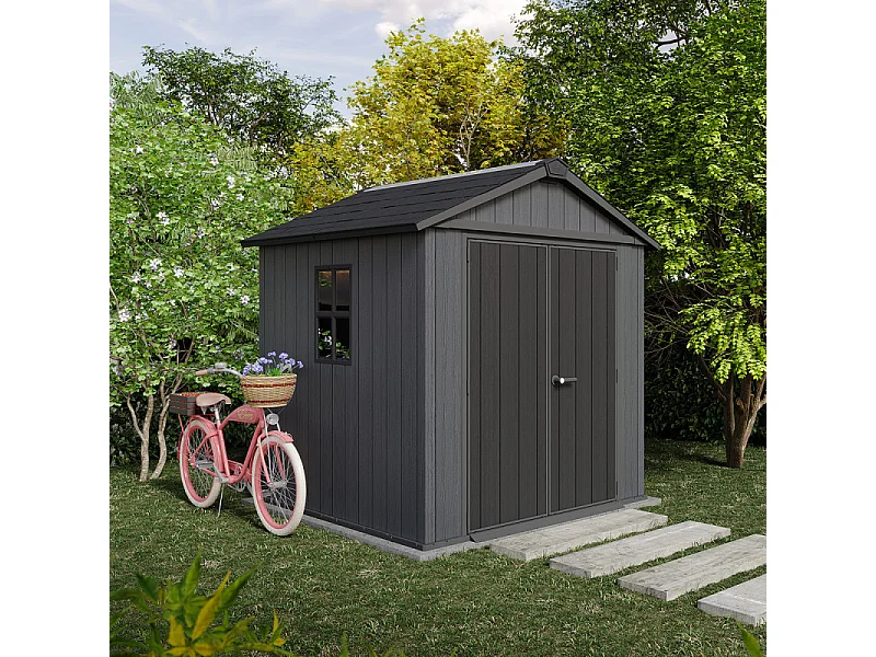 Casetta da giardino NEWTON PLUS 757 - 4.4m² - Grigio