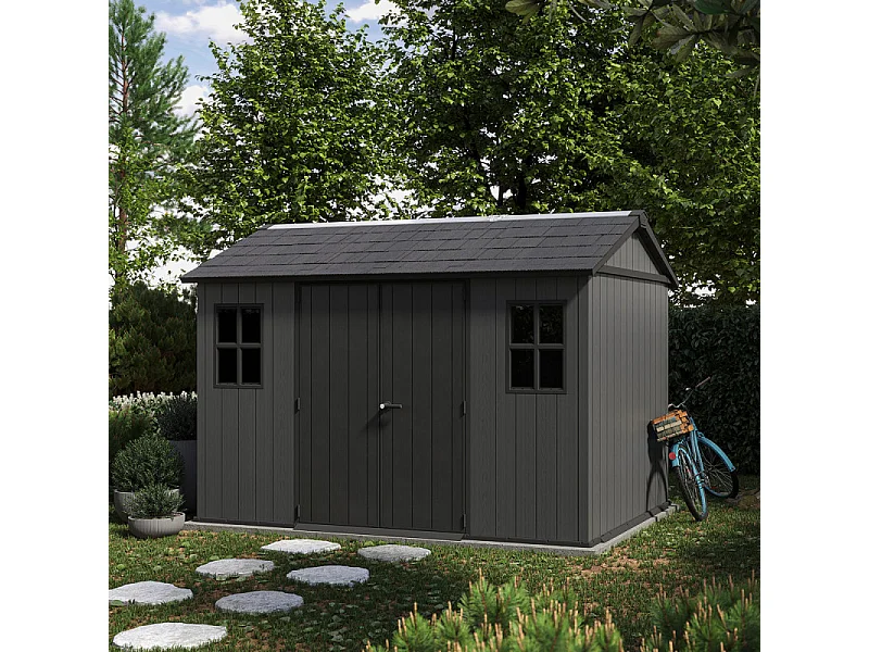 Casetta da giardino NEWTON PLUS 1175 - 7,2 m² - Grigio