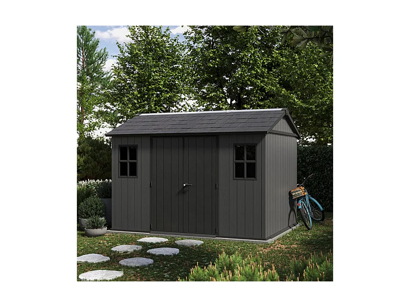 Casetta da giardino NEWTON PLUS 1175 - 7,2 m² - Grigio