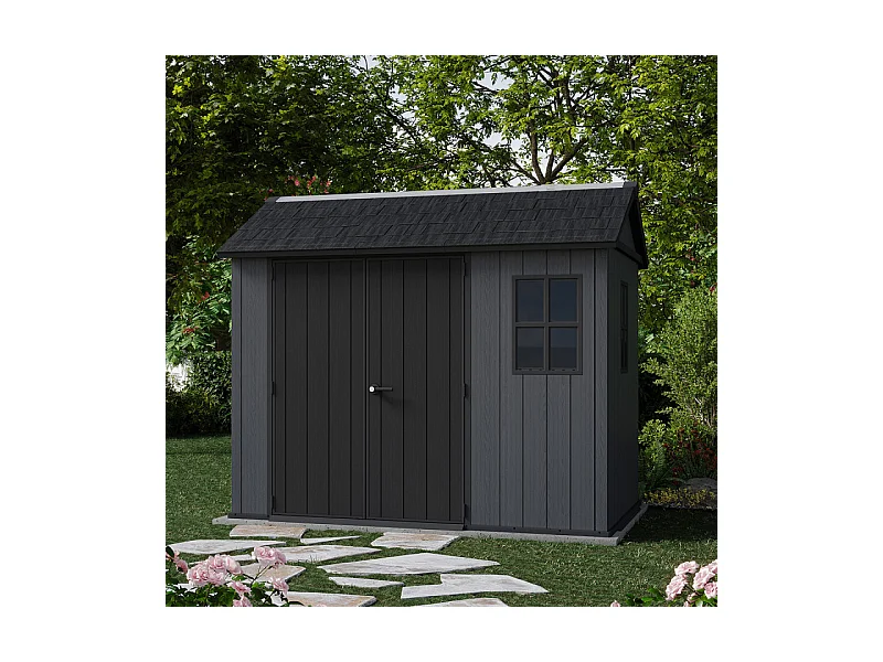 Casetta da giardino NEWTON PLUS 975 - 5,7 m² - Grigio