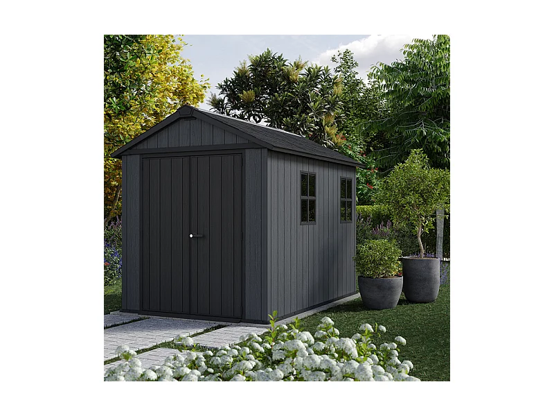 Casetta da giardino NEWTON PLUS 759 - 5,7 m² - Grigio